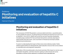 Monitoring and evaluation of hepatitis C initiatives